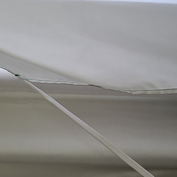 White Chef Apron with Green Thread (12 Qty) - Picture 4 of 5